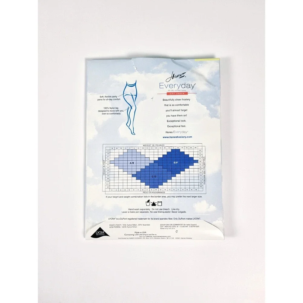 Hanes Navy Blue Size CD Everyday Day Sheer Hosiery Pantyhose